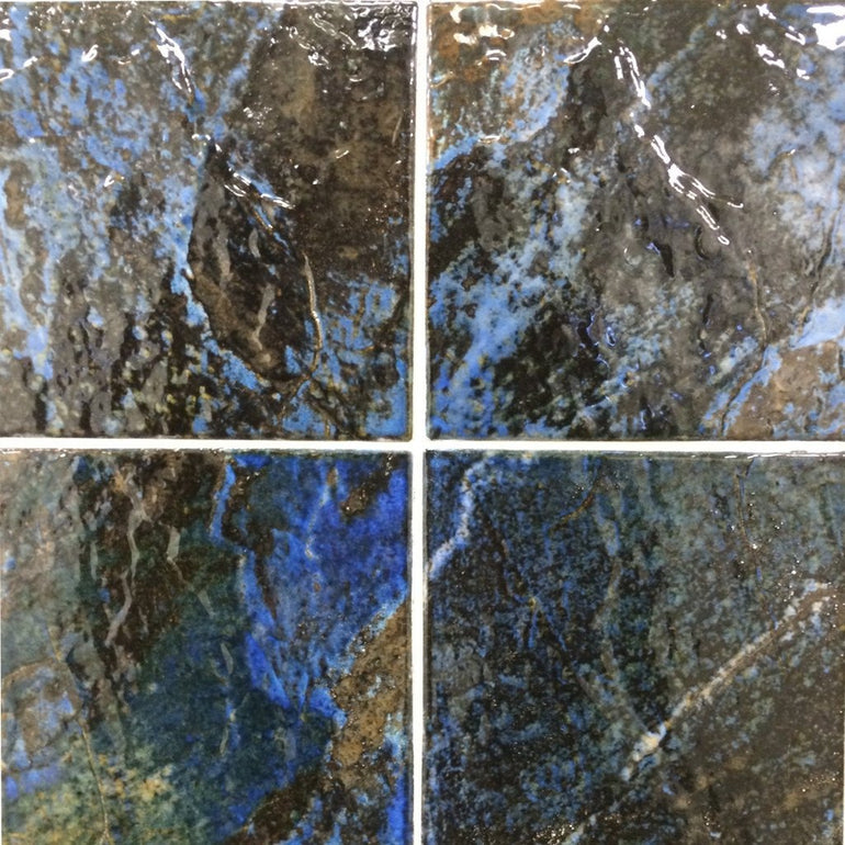 YOMBA-6 - Sapphire, 6" x 6" (4 pcs, 1 sqft) - Porcelain Pool Tile - Fujiwa