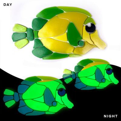 Yellow Tang Family | YT-FAM | Glow in the Dark Pool Mosaics