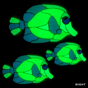 Yellow Tang Family | YT-FAM | Glow in the Dark Pool Mosaics