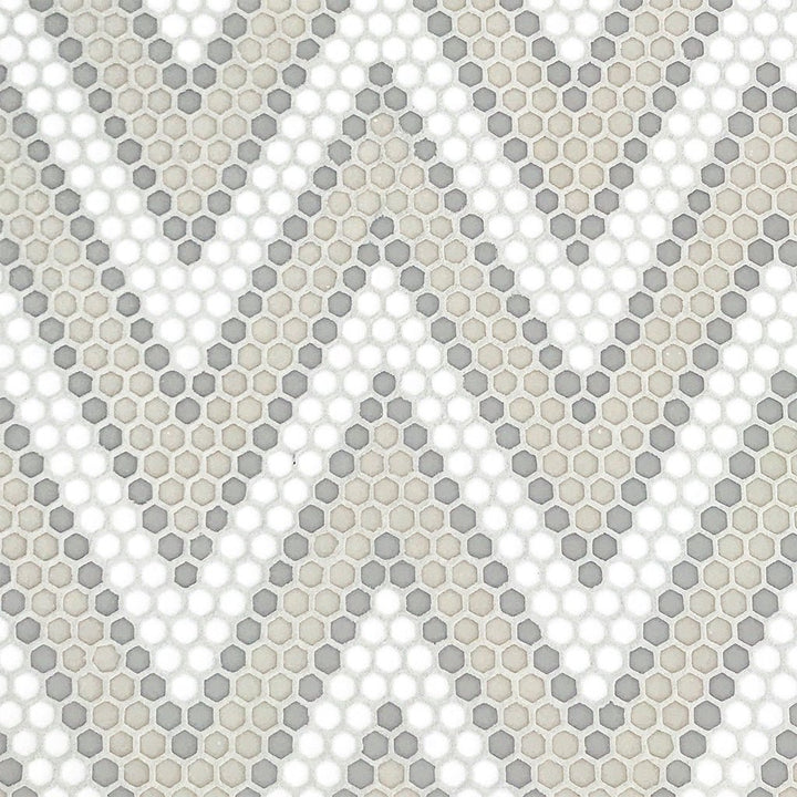 Amiens Country, Hexagon Mosaic Tile | Geometro Glass Tile