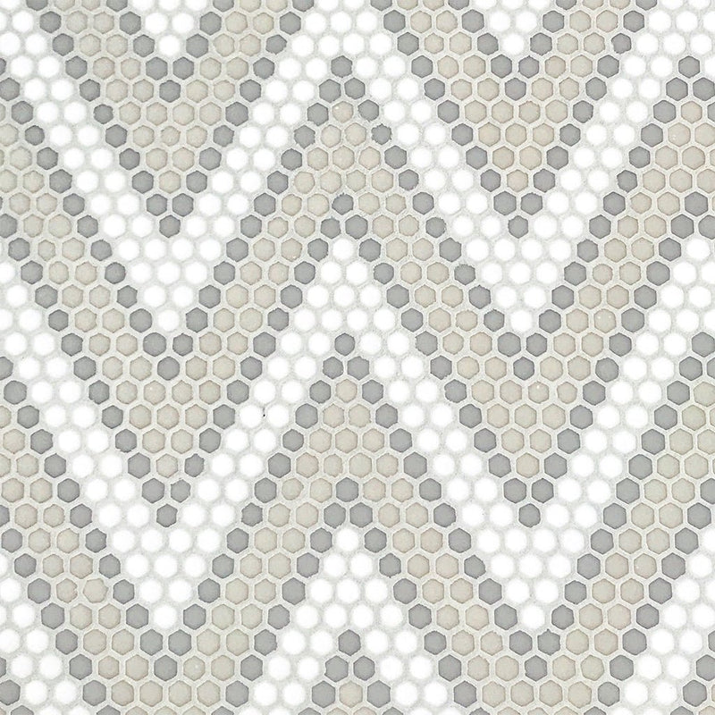 Amiens Country, Hexagon Mosaic Tile | Geometro Glass Tile