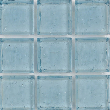 Aquamarine Clear 1x1 Glass Tile | E11.379.01S | American Glass Mosaics