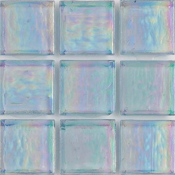 Aquamarine Iridescent 1x1 Glass Tile | E11.379.02S | American Glass Mosaics