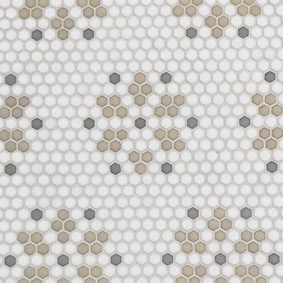 Bayeux Country, Hexagon Mosaic Tile | Geometro Glass Tile