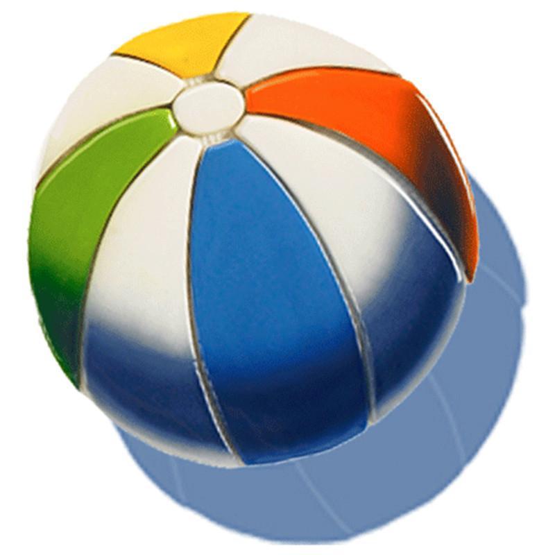 BB44-6/SH DG Beach Ball w/Shadow Custom Mosaics