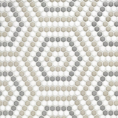 Belfort Country, Hexagon Mosaic Tile | Geometro Glass Tile