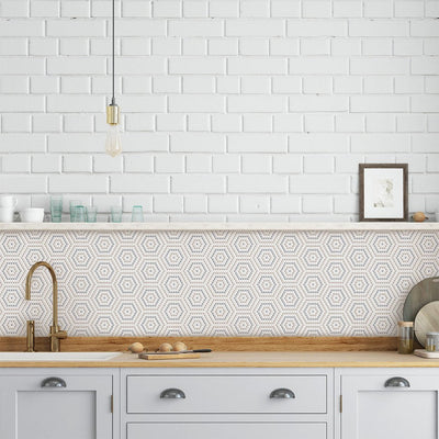 Belfort Country, Hexagon Mosaic Tile | Geometro Glass Tile