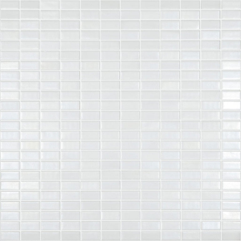BIJOU SATIN Mini Brick White Color 350L, 1/2" x 1" - Glass Tile