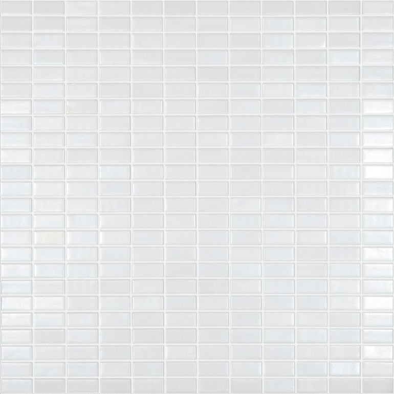 BIJOU SATIN Mini Brick White Color 350L, 1/2" x 1" - Glass Tile