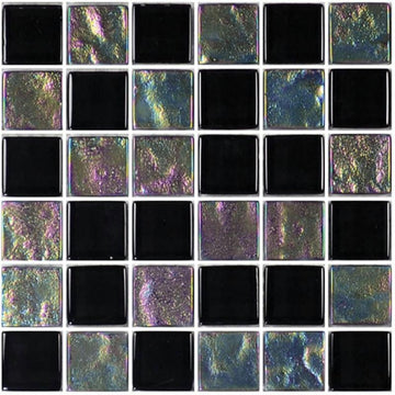 GT82323K5 Black, 1" x 1" Artistry in Mosaics