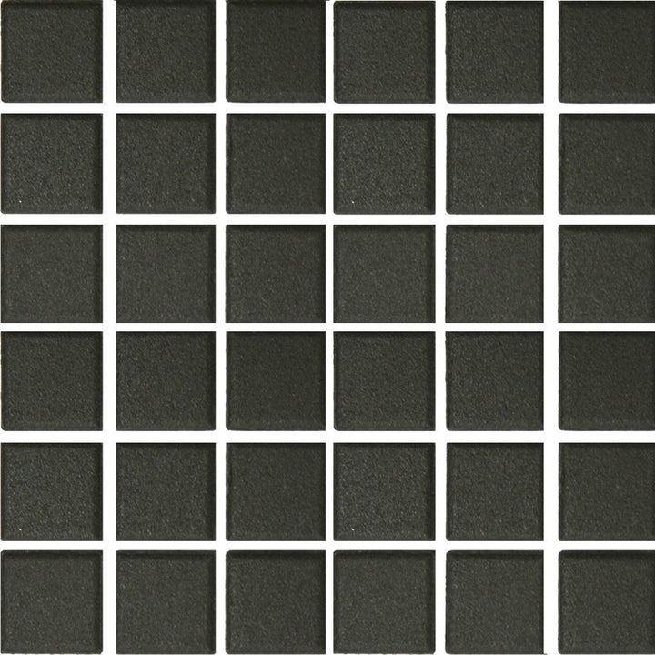 UNG-201C - Black, 2" x 2" - Porcelain Pool Tile - Fujiwa
