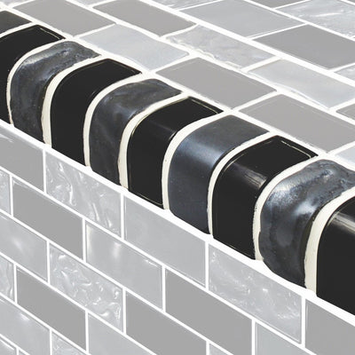 TRIM-GX82348K8 - Black, Trim - Glass Tile