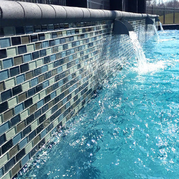 Outdoor pool tile by Artistry in Mosaics