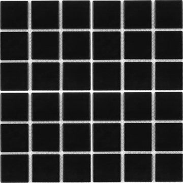 CEL-214 - Fujiwa Black Glossy, 2" x 2" - Porcelain Pool Tile