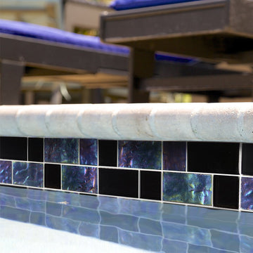 Outdoor pool tile by Artistry in Mosaics