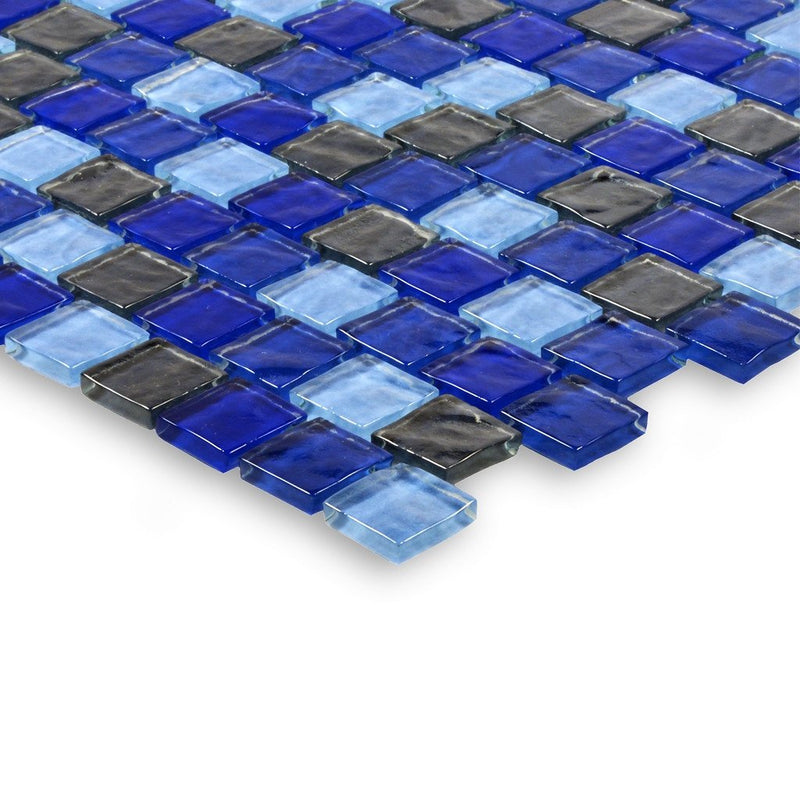 GA62323B2 - Blue Charcoal Blend, 1" x 1" - Glass Tile