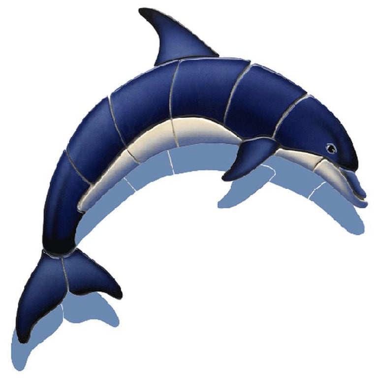BD42-21/SH Blue Dolphin-A21" w/Shadow Custom Mosaics