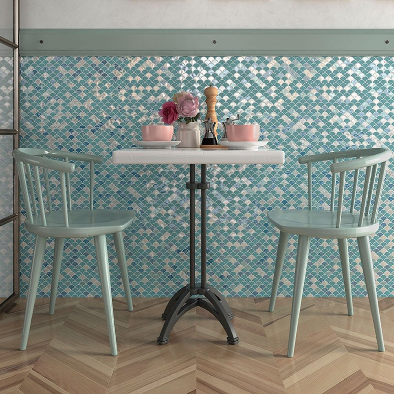 Soul Blue Mix Glass Tile by Vidrepur