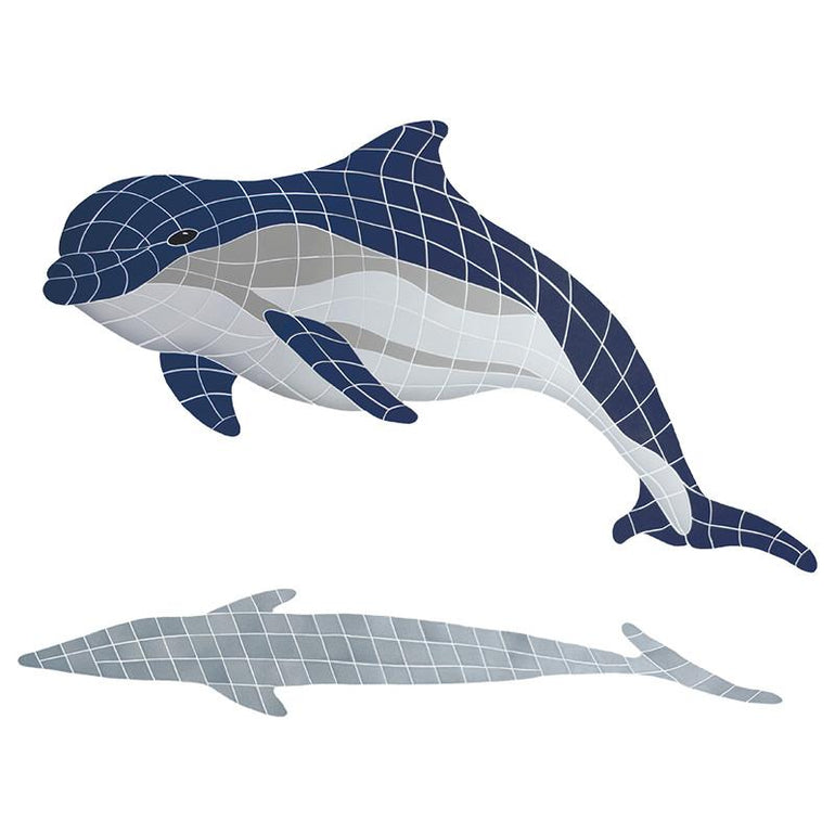 BDSBLUUL Bottlenose Dolphin Upward w/Shadow Artistry in Mosaics