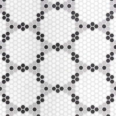 Bourges Classic, Hexagon Mosaic Tile | Geometro Glass Tile