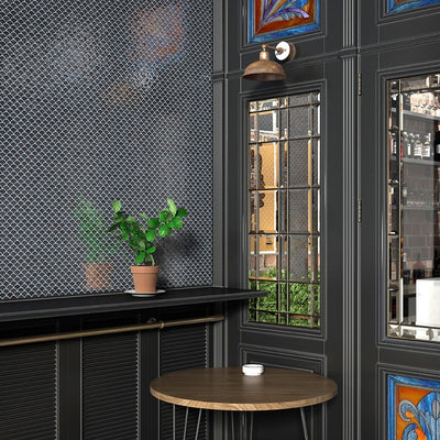 Soul Fishscale Brushed Black Glass Tile by Vidrepur