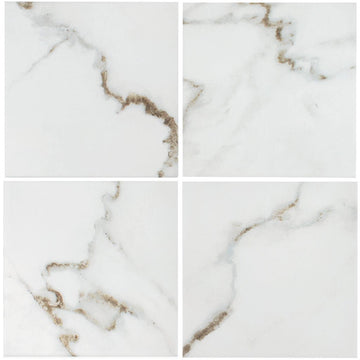 Calacatta, 6" x 6" Porcelain Pool Tile | ESTMASSCALA66 | Aquatica Pool Tile