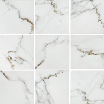 Calacatta, 6" x 6" Porcelain Pool Tile | ESTMASSCALA66 | Aquatica Pool Tile