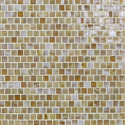 Caramel Iridescent, 5/8" x 5/8" Glass Mosaic Tile | Murrine Mosaics