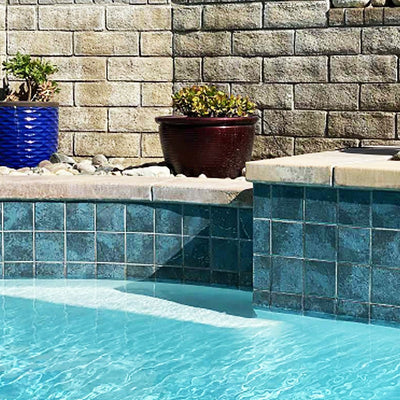 Caribbean Blue, 6" x 6" Porcelain Tile | PATINA-7 | Fujiwa Pool Tile\