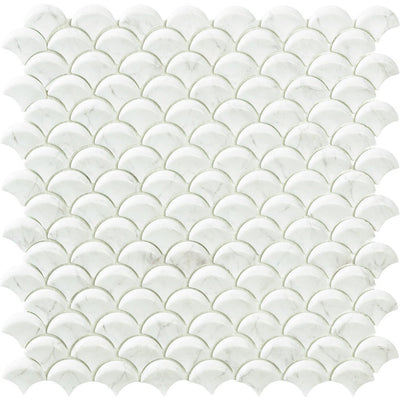 Carrara Grey 3D Fish Scale Mosaic | Soul Extreme Collection by Vidrepur