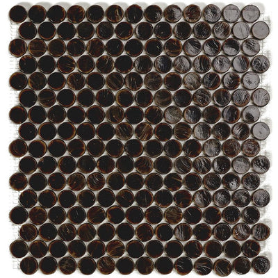 Chestnut 4 Barrels, 6/8" Glass Penny Round Mosaic by SICIS