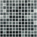 Fog Black, 1" x 1" - Glass Tile
