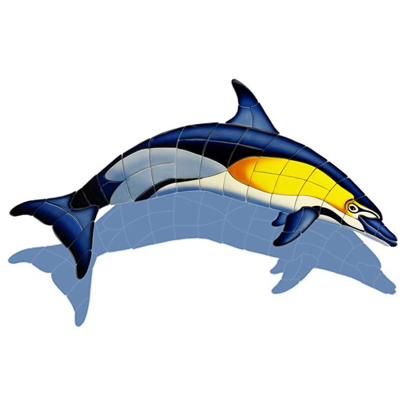 D1-33/SH Common Dolphin - A w/Shadow Custom Mosaics