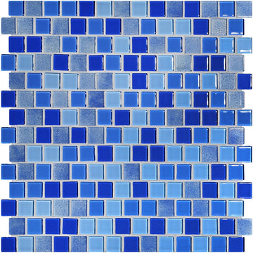 Cornflower Natural, 3/4" x 3/4" Glass Pool Tile | Murrine Mosaics