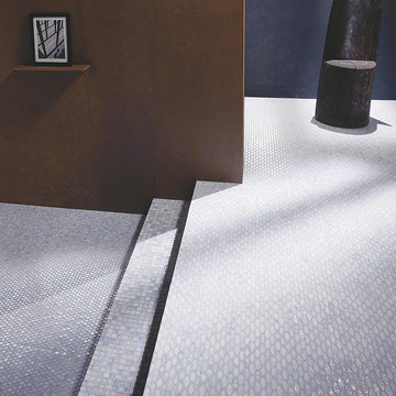 Cotton Cubes, 7/8" x 7/8" Glass Tile | Mosaic Pool Tile by SICIS