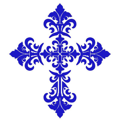 CS-BCR1-36BL Baroque Cross - Blue Custom Mosaics