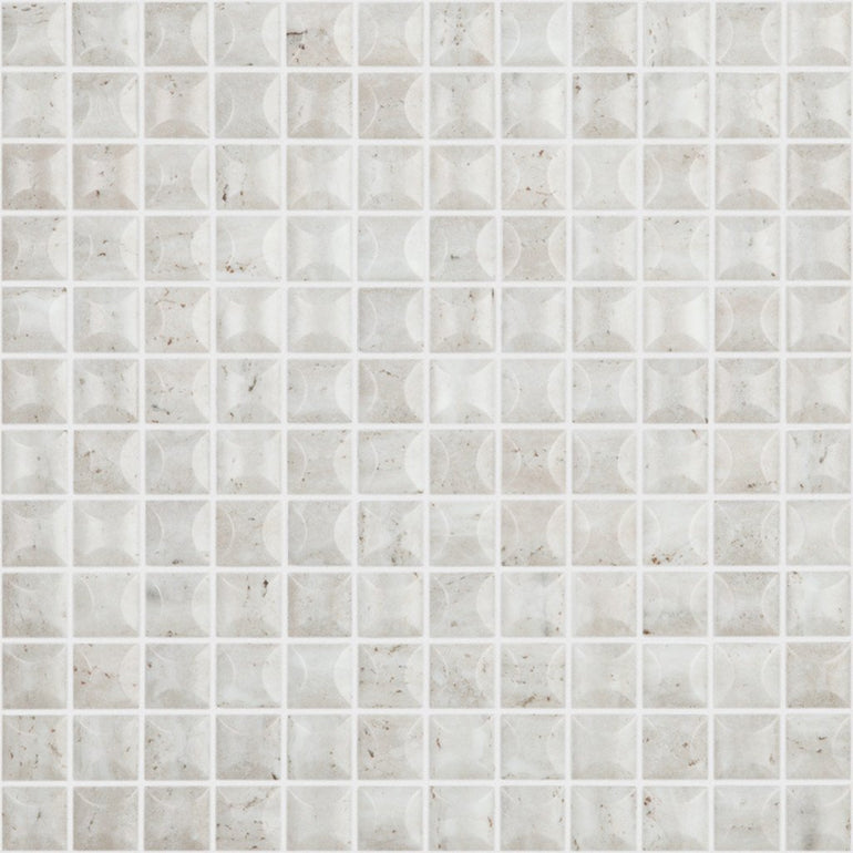 EDNA TRAVERTINO BONE MT Edna Travertino Bone MT 4102B, 1" x 1" - Glass Tile