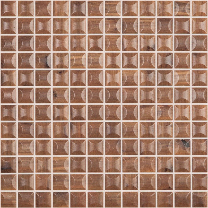 EDNA WOOD NOGAL MT Edna Wood Nogal MT 4200B, 1" x 1" - Glass Tile