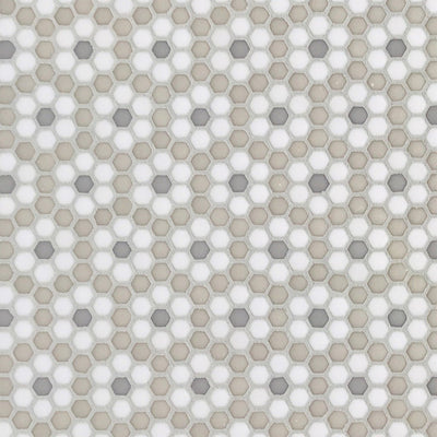 Dijon Country, Hexagon Mosaic Tile | Geometro Glass Tile
