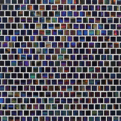 Disco Iridescent, 5/8" x 5/8" Glass Mosaic Tile | Murrine Mosaics