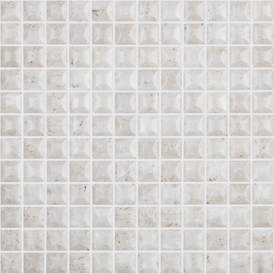 EDNA TRAVERTINO BONE MT Edna Travertino Bone MT 4102B, 1" x 1" - Glass Tile