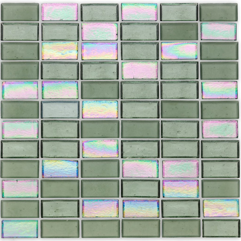 Huron Fins Glass Mosaic Tile by American Glass Mosaics