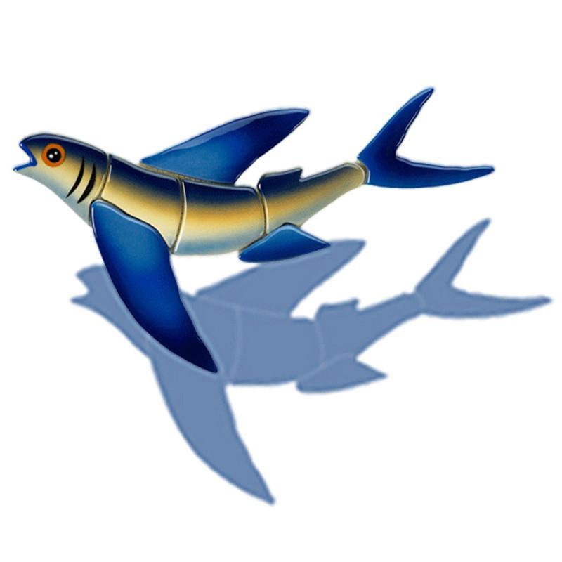 FF46R/SH Flying Fish-B, Reverse w/Shadow Custom Mosaics
