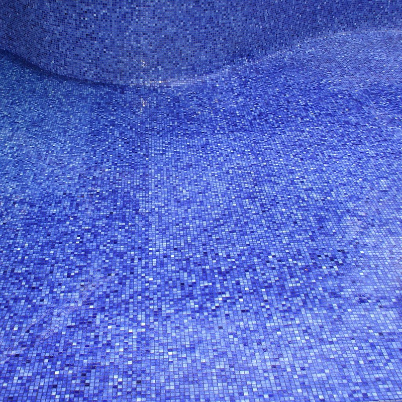 Fog Navy Blue Glass Pool Tile by Vidrepur