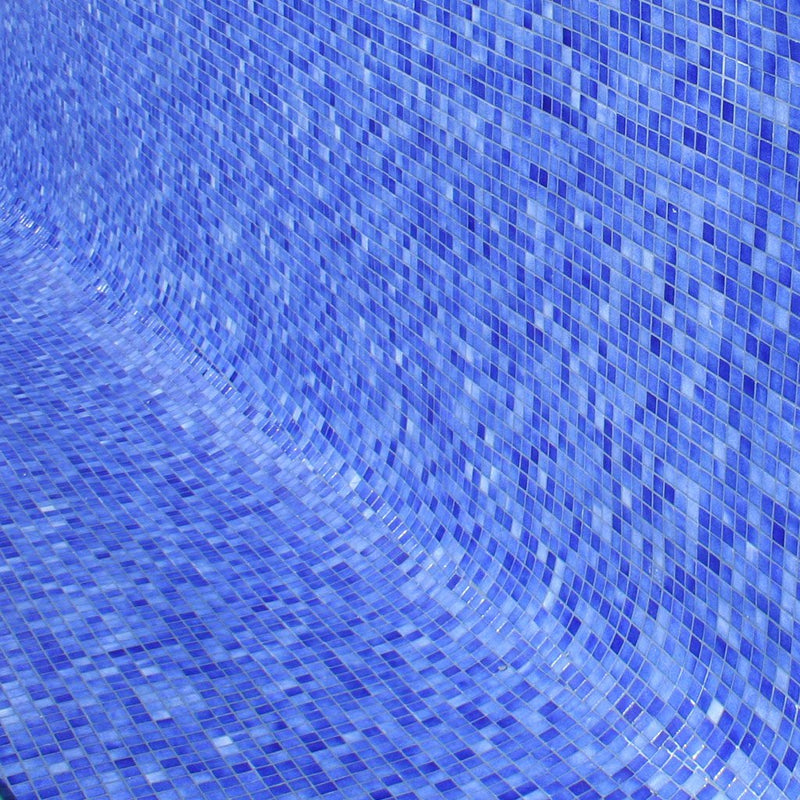 Fog Navy Blue Glass Pool Tile by Vidrepur