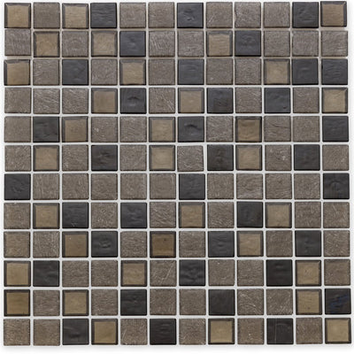 Superior Fossil 1" X 1" Glass Tile by American Glass Mosaics