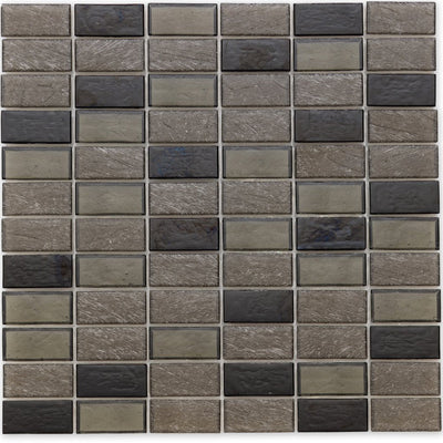 Superior Fossil 1" X 2" Glass Tile by American Glass Mosaics