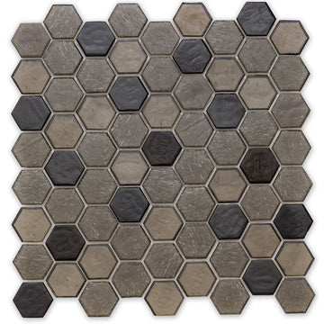 Superior Hexagon Glass Mosaic Tile by American Glass Mosaics
