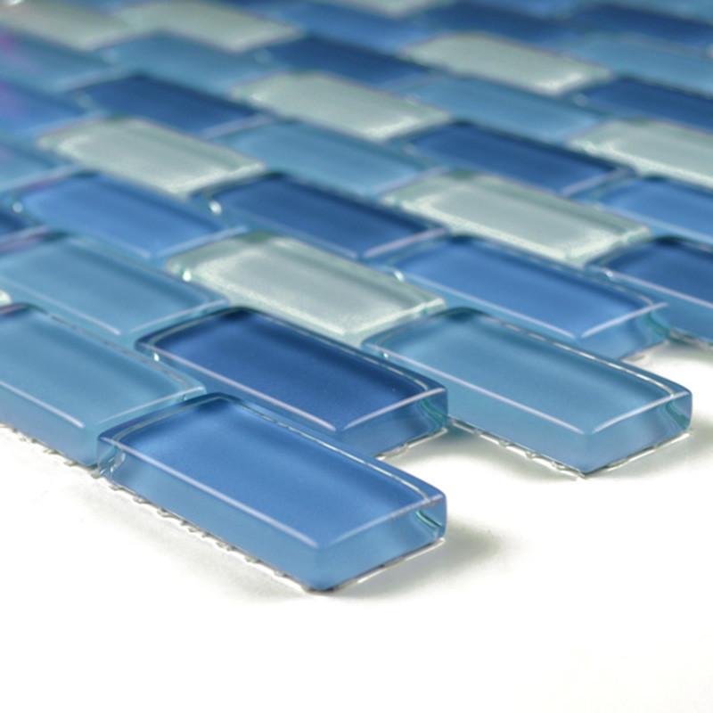 GC82348B3 Turquoise Cobalt Blue Blend, 1" x 2" Artistry in Mosaics