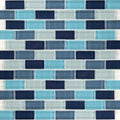Aqua Blend, 1" x 2" - Glass Tile